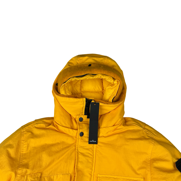 Stone Island 2022 Yellow Opaque Nylon Twill Down TC Puffer - Small