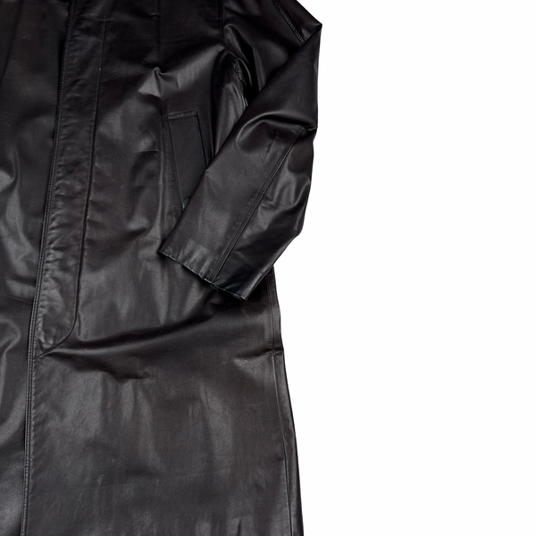 Louis Vuitton Vintage Leather Cashmere Liner Coat - Small