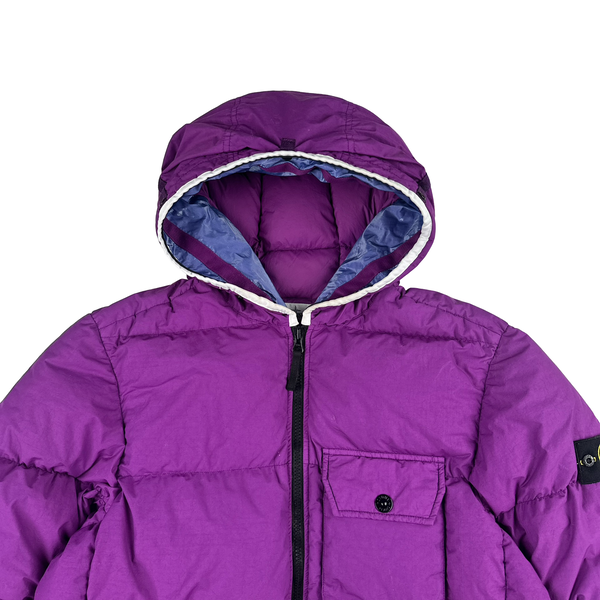 Stone Island Fuchia Purple Naslan Light Watro Down TC Puffer - XL