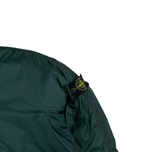 Stone Island 2009 Green Down Filled Padded Mesh Badge Jacket - Large