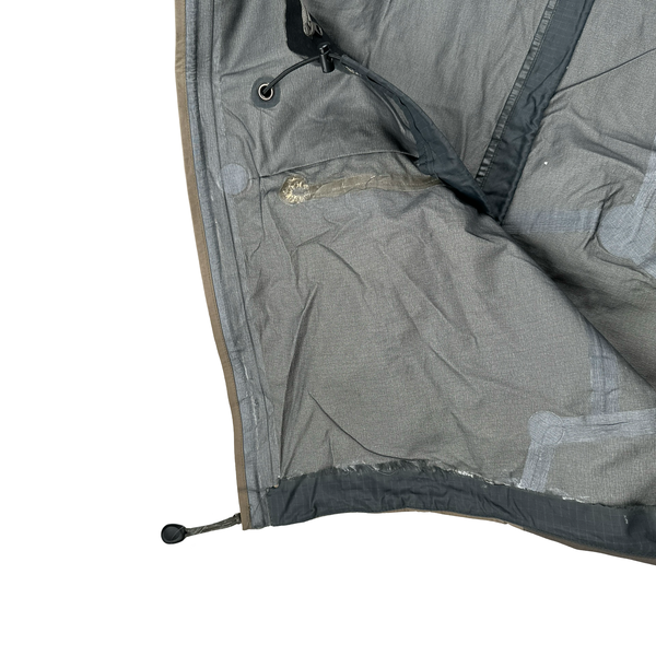 Arcteryx Brown Two Tone Gore-tex Pro Zipped Hooded Jacket - Large