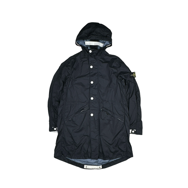 Stone Island 2010 Navy Blue Membrana TC Long Jacket - Medium