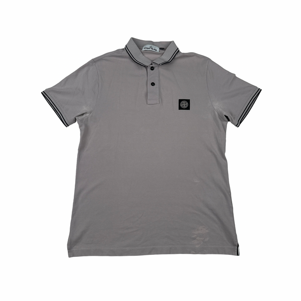 Stone Island Light Purple Short Sleeved Polo Top - XL