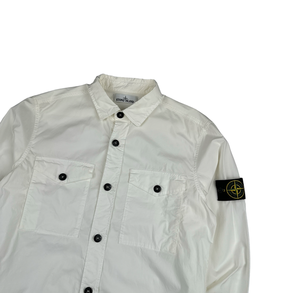 Stone Island 2017 White Cotton Buttoned Shirt - Large