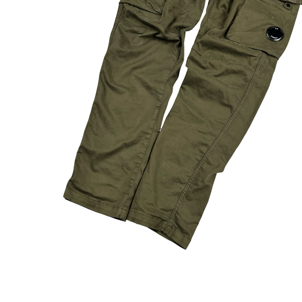 CP Company Khaki Stretch Ergonomic Fit Cargo Trousers - Small