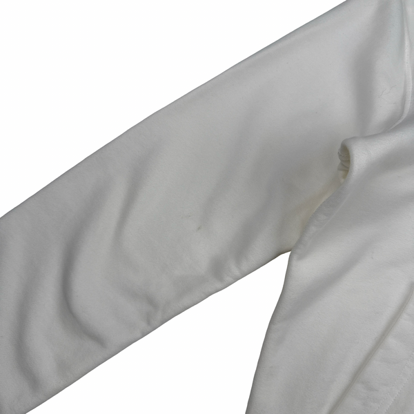 Stone Island 2021 White Pullover Cotton Hoodie - Small