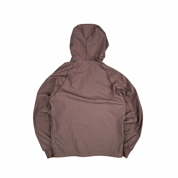 CP Company GD Shell Pink Hooded Lined Soft Shell Goggle Jacket - Medium