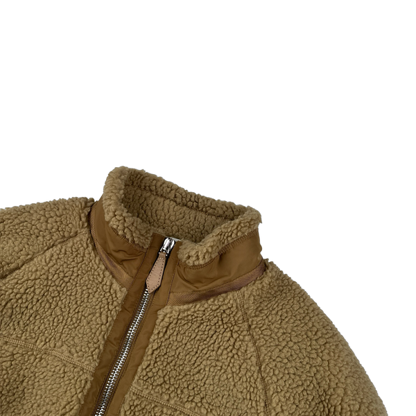 Burberry Emblem Teddy Fleece Zipped Jumper - Small