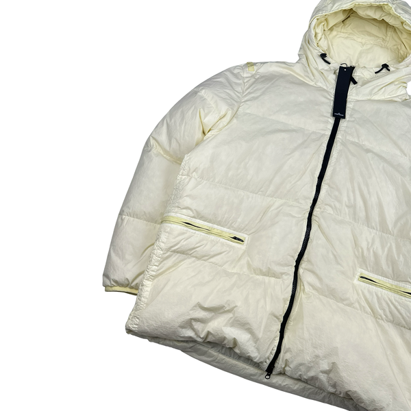 Stone Island 2022 Yellow Crinkle R-NY Down Puffer Jacket - 3XL