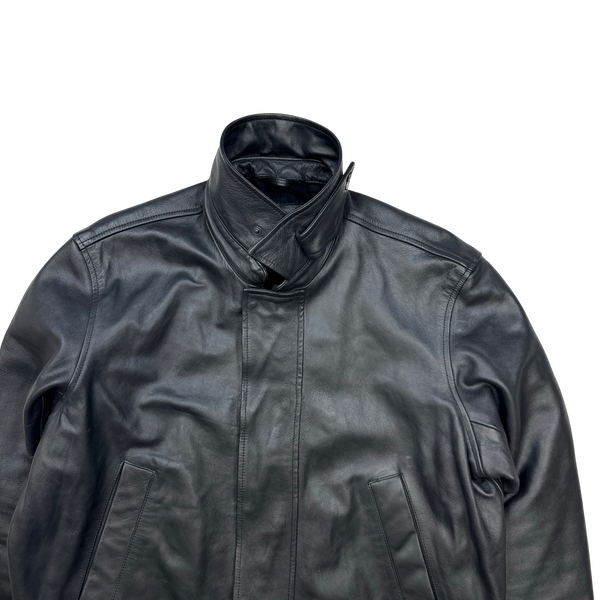 Ralph Lauren Wool Lined Heavyweight Leather Jacket - Medium
