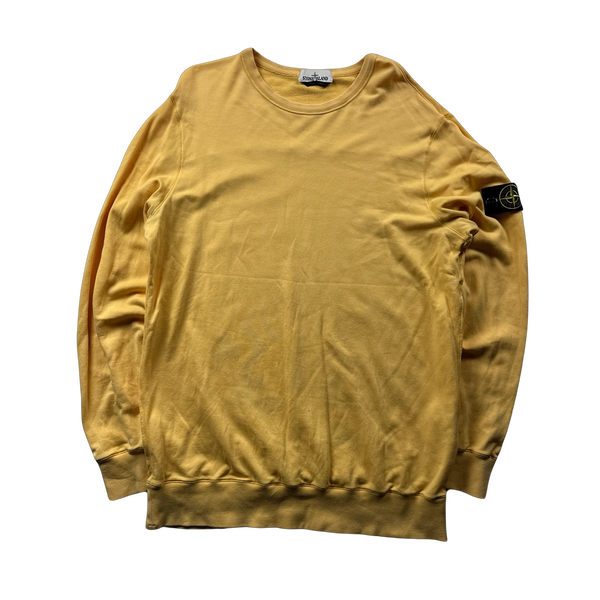 Stone Island 2017 Yellow Cotton Pullover Crewneck Jumper - XXL
