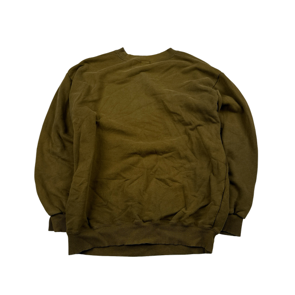 CP Company 80’s Vintage Khaki Spellout Thick Cotton Crewneck Sweatshirt - Small