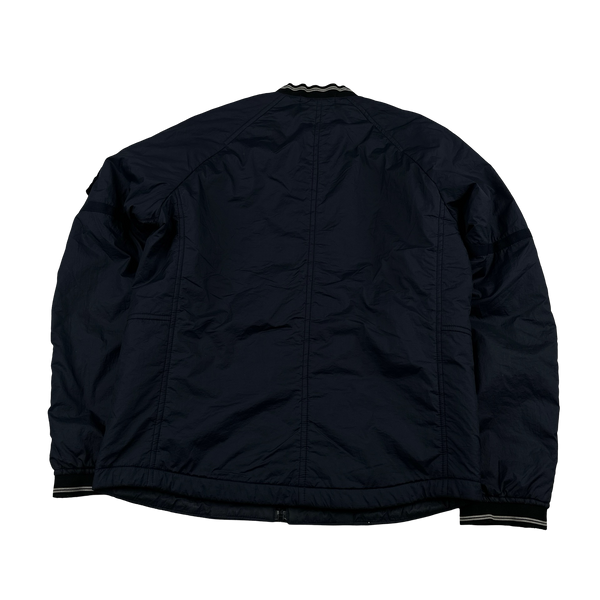 Stone Island Navy Nylon Padded Bomber Jacket - Medium