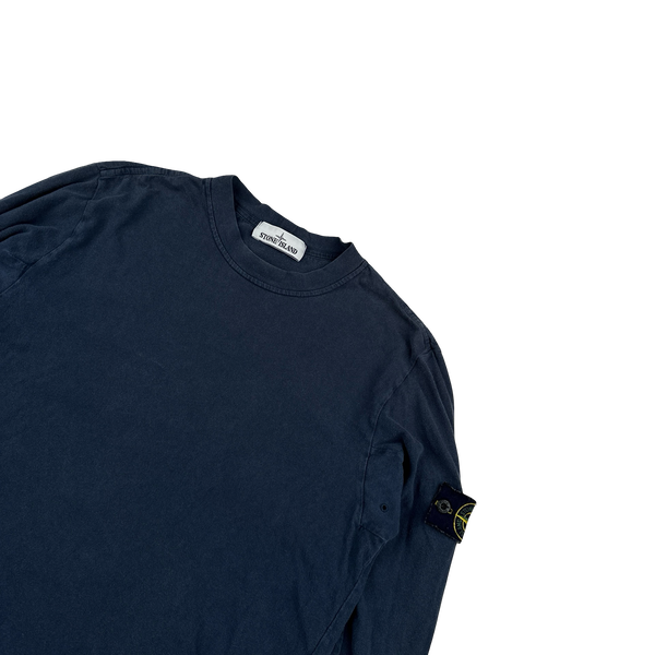 Stone Island 2017 Navy Longsleeve Cotton Top - Medium