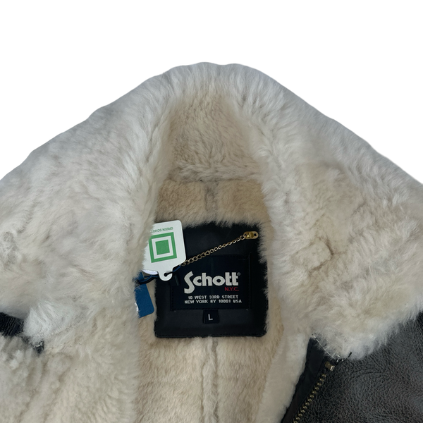 Schott Suede Sherling Lined Thick Jacket - Large