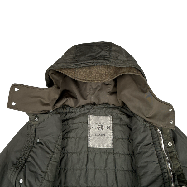 Nemen Nylon Khaki Padded Multi Pocket Jacket - Small