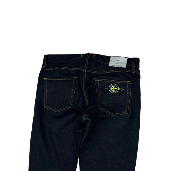 Stone Island 2015 RE-T Dark Blue Contrast Stitch Denim Jeans - 30"