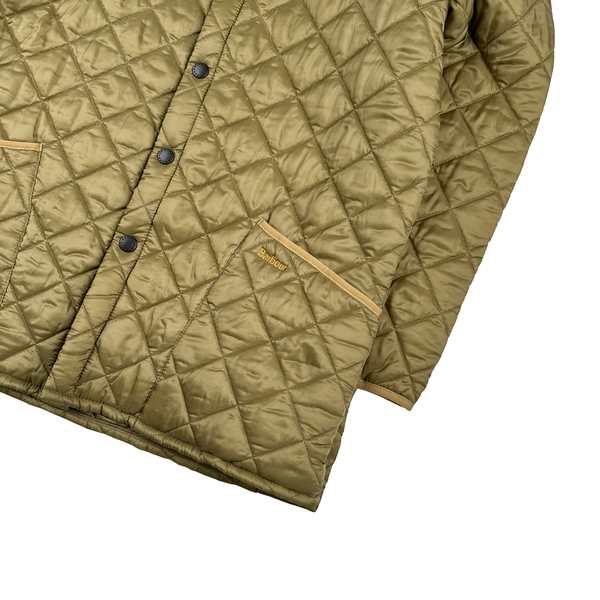 Barbour Beige Diamond Quilted Jacket - Large