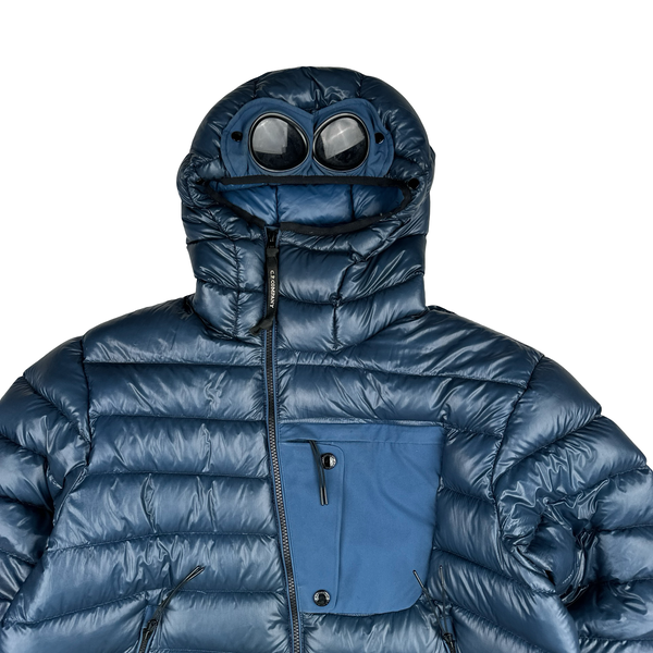 CP Company Down Filled DD Shell Goggle Asymmetric Zip Puffer Jacket - XL