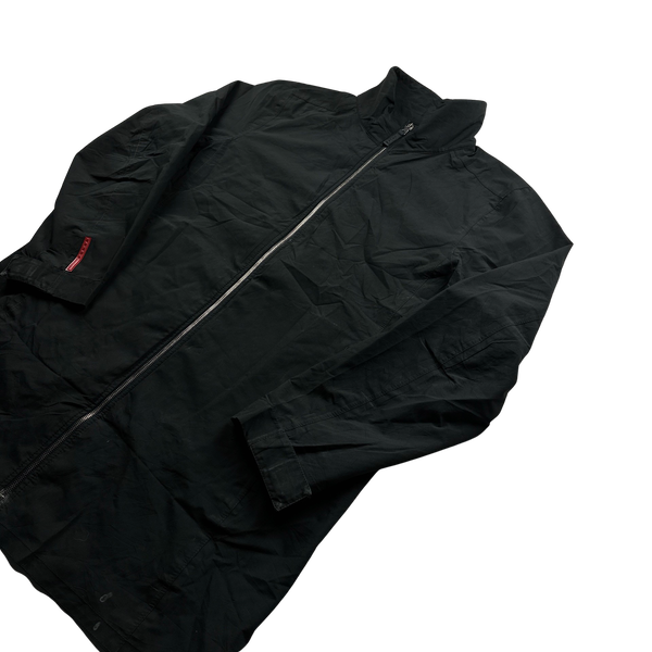 Prada Black Nylon Goretex  Shell Long Jacket - 3XL