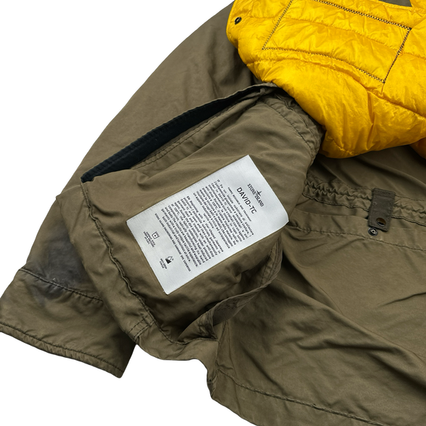 Stone Island 2010 David-TC Khaki Dutch Rope Down Liner Field Jacket - Large