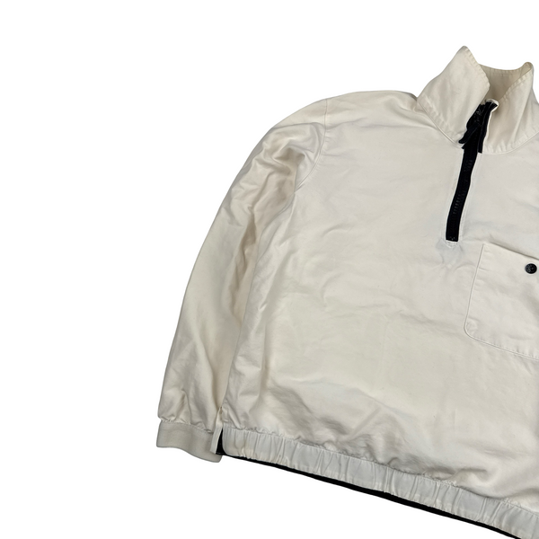 Stone Island Vintage 2004 White Quarter Zip Pullover - Medium