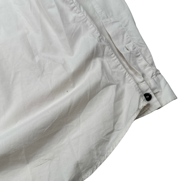 Stone Island 2019 White Quarter Buttoned Shirt - Medium