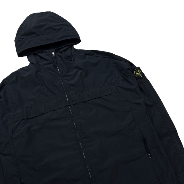 Stone Island 2020 Micro Reps Black Rain Jacket - Medium