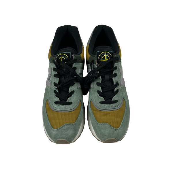 Stone Island x New Balance 574 Green Legacy Trainers - UK 10