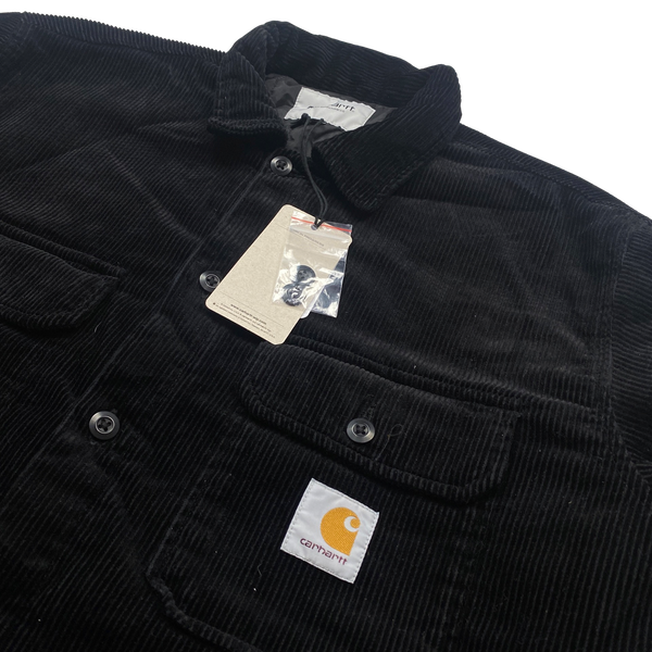 Carhartt WIP Black Thick Padded Corduroy Buttoned Overshirt - Large