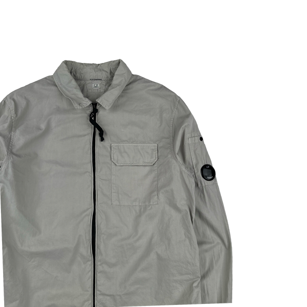 CP Company Grey Cotton Overshirt - Large