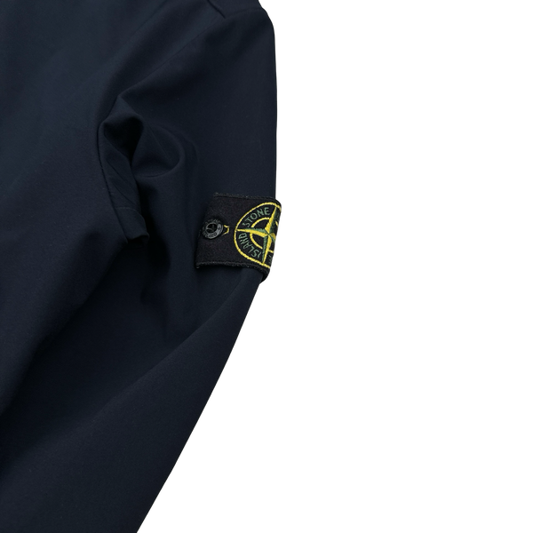 Stone Island 2016 Navy Light Soft Shell R Hooded Jacket - Small