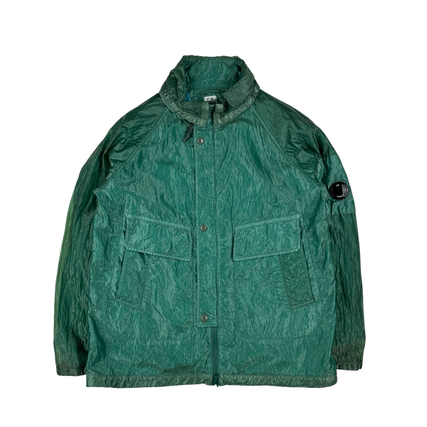 CP Company Turquoise Garment Dyed Nylon Kan D Shell Jacket - XL