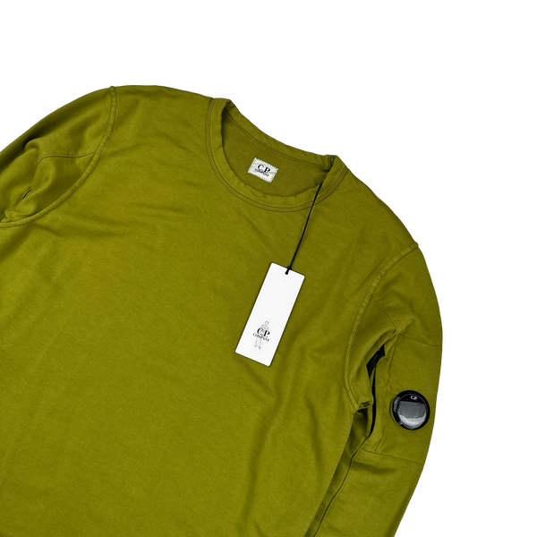 CP Company Pistachio Green Cotton Lens Viewer Crewneck - Small
