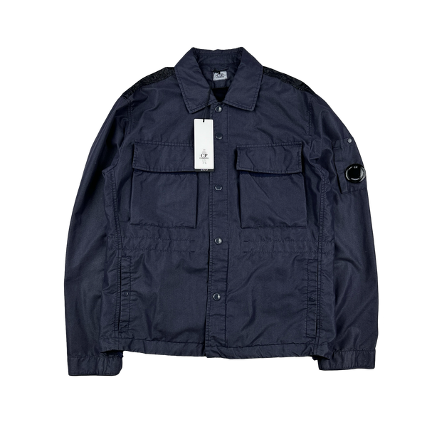 CP Company 50 Fili Tr-P Navy Buttoned Kan D Panel Shirt - Medium