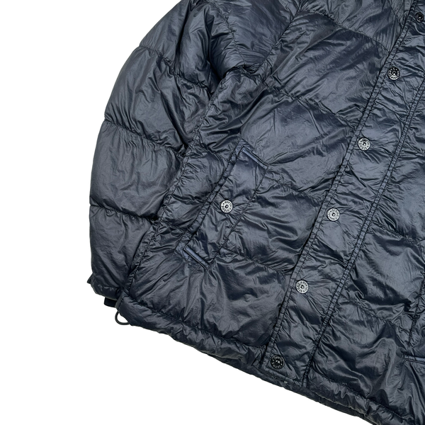 Stone Island Navy Garment Dyed Puffer Jacket - Medium