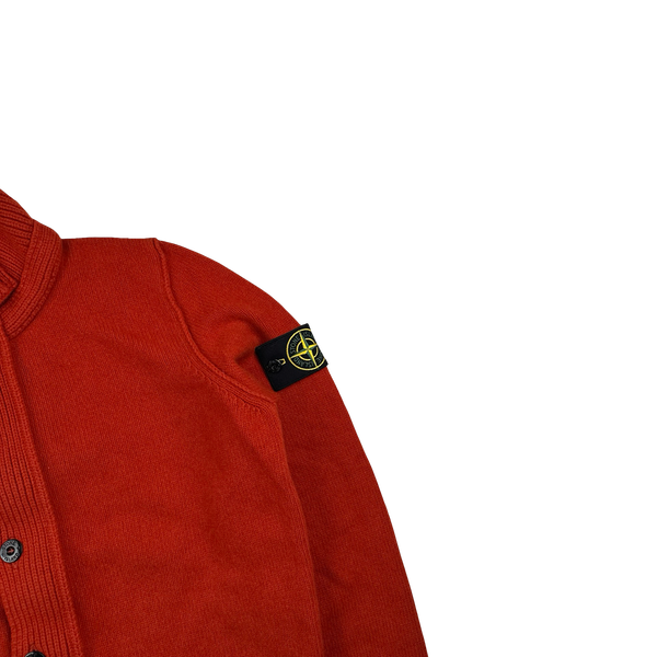 Stone Island 2014 Red Wool Knitted Jumper - Small