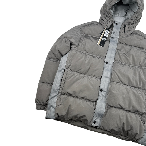 Stone Island 2024 Nylon Metal Down TC Silver Hooded Jacket - XL