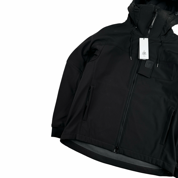 CP Company Black Soft Shell Metropolis Hooded Jacket - XL