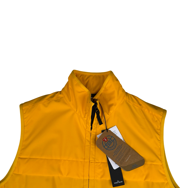 Stone Island 2022 Yellow e-Dye Soft Shell Gilet - Small - Medium
