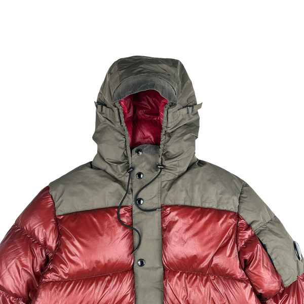 CP Company Red DD Shell Lense Viewer Puffer Jacket - Medium