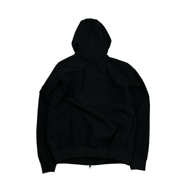 Stone Island 2022 Black Soft Shell R E Dye Tech Jacket - Medium