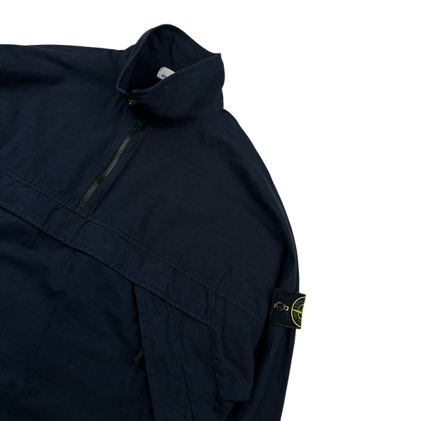 Stone Island 2021 Navy Cotton Ripstop Smock Pullover - Medium
