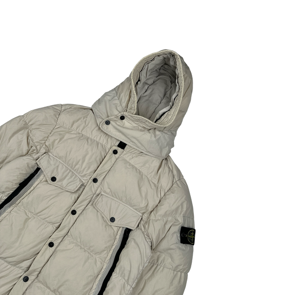 Stone Island 2016 Cream Organic Feel Tela Down Jacket - Large