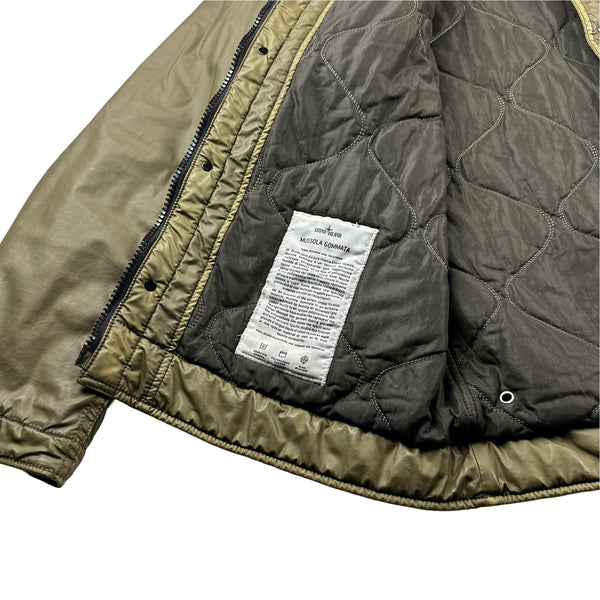 Stone Island 2015 Mussola Gommata Sherling Flight Jacket - XXL