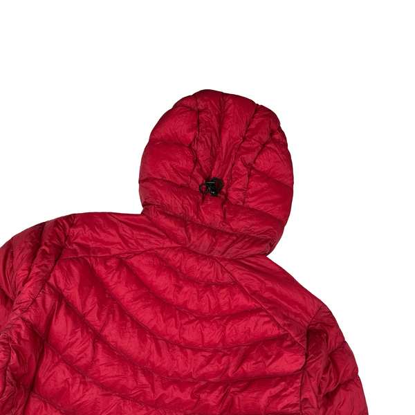 Arcteryx Women's Red Down Filled Cerium LT Zipped Hooded Jacket - Medium