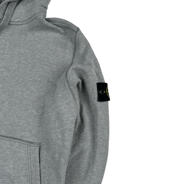Stone Island 2018 Grey Cotton Pullover Hoodie - Small