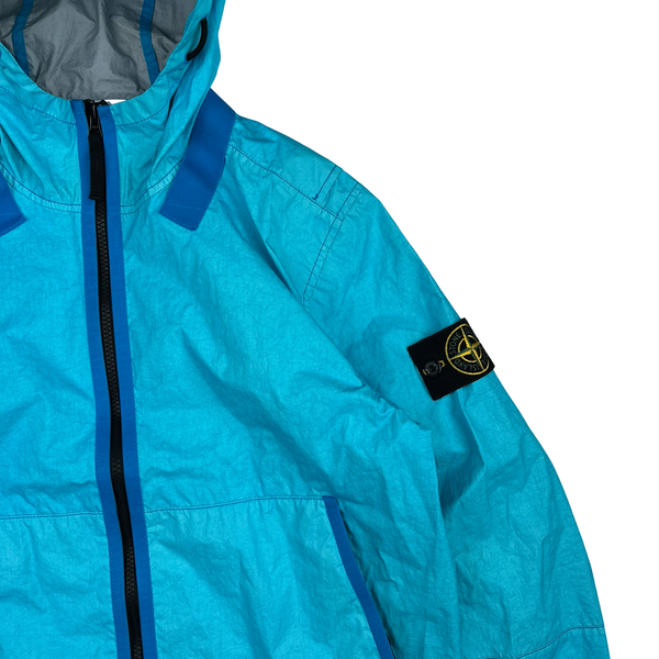 Stone Island 2021 Blue Membrana TC 3L Rain Jacket - Small