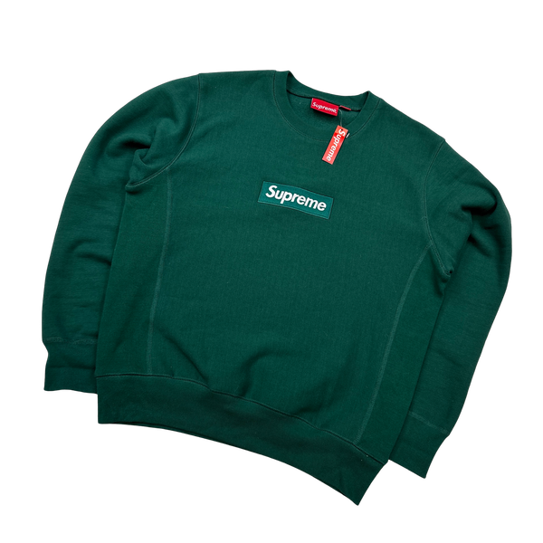 Supreme Sea Green Box Logo Crewneck Sweatshirt - Medium