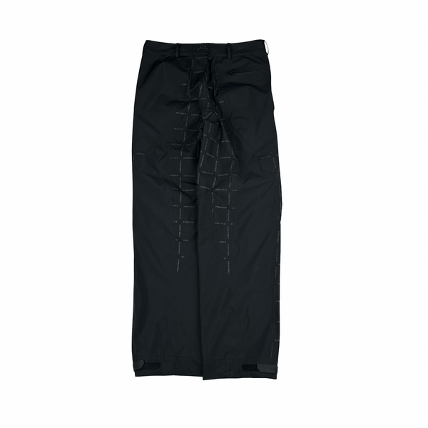 A Cold Wall Black Waterproof Monogram Walking Trousers - Small